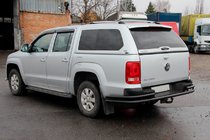 Volkswagen Amarok 2010–2022 Zadné rohové chrániče AK003-Double Black (2 ks, nerez) fotografia 2