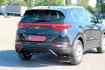Kia Sportage 2015–2021 Zadný ochranný oblúk AK007 Black (nerez) fotografia 1