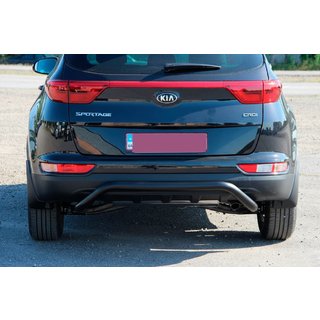Zadný ochranný oblúk AK007 Black (nerez) Kia Sportage 2015–2021 fotografia 2