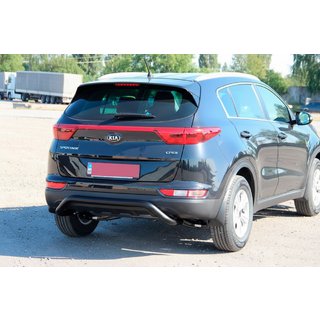 Zadný ochranný oblúk AK007 Black (nerez) Kia Sportage 2015–2021 fotografia 1