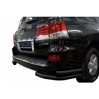 Zadné dvojité rohové rámy Black (nerez) Lexus LX570/450d 2008–2022
