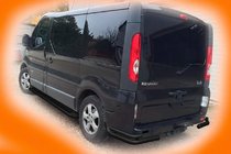 Opel Vivaro 2001–2015 Zadné rohové oblúky AK003-Подвійний Čierne (nerez) fotografia 3
