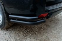 Toyota Land Cruiser Prado 150 2009–2023 Zadné rohové oblúky AK003-Подвійний Čierne (nerez) fotografia 3