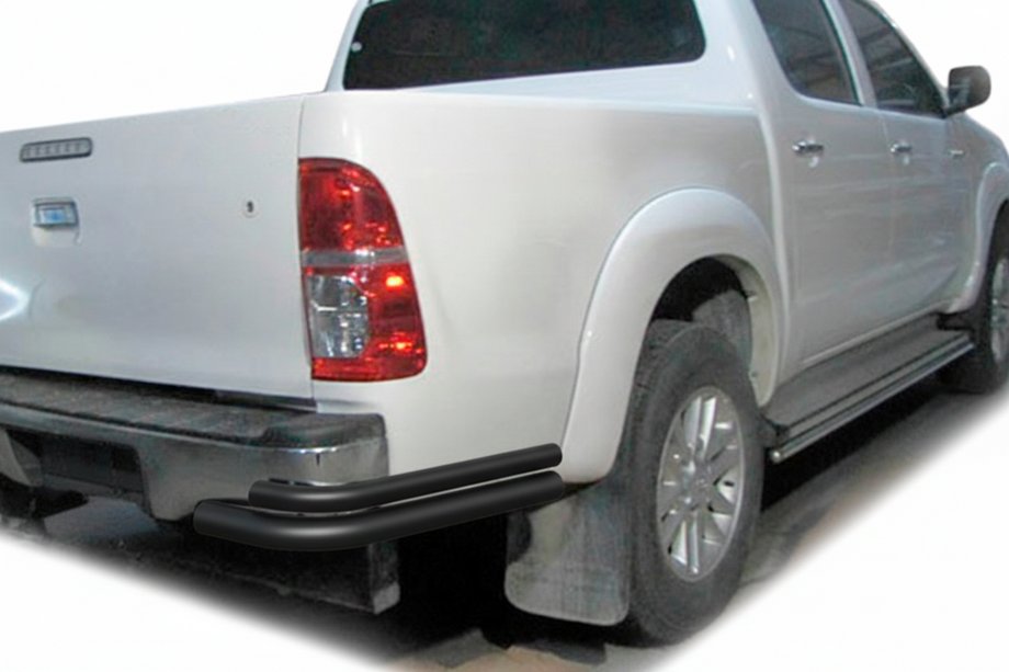 Toyota Hilux 2006–2015 Zadné rohy AK003-Подвійний Black (nerez) Image