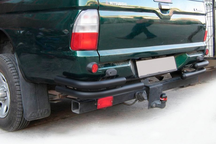 Mitsubishi L200 1996–2006 Zadné rohy AK003-Double Black (2 ks, nerez) Image