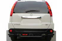 Nissan X-trail T31 2007–2014 Zadné rohové diely k stredovej oblúku AK0073 Black (2 ks, nerez) fotografia 1