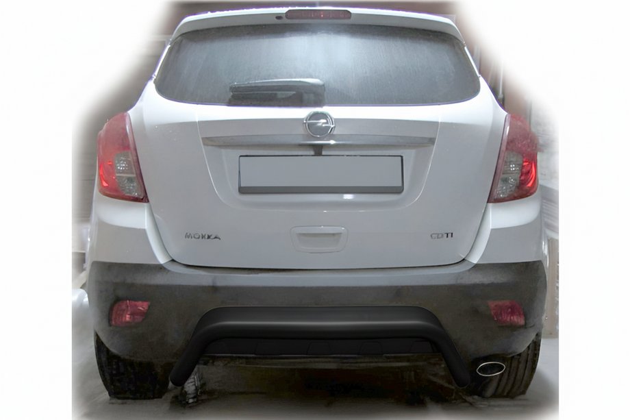 Opel Antara 2006–2017 Zadný oblúk AK007-2 Black (nerez) Image