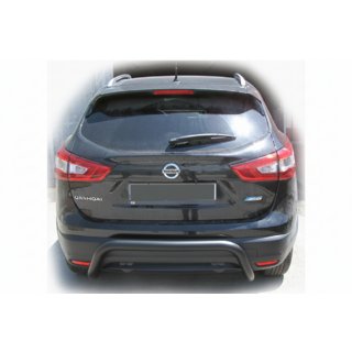 Zadný ochranný rám AK007-2 Black (nerez) Nissan Qashqai 2014–2021