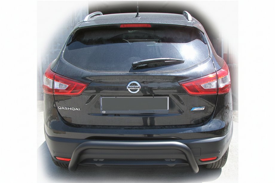 Nissan Qashqai 2014–2021 Zadný ochranný rám AK007-2 Black (nerez) Image