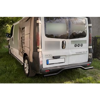 Zadný ochranný oblúk AK006 Black (nerez) Opel Vivaro 2001–2015 fotografia 3
