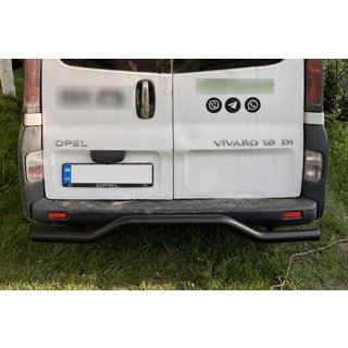 Zadný ochranný oblúk AK006 Black (nerez) Opel Vivaro 2001–2015 fotografia 1