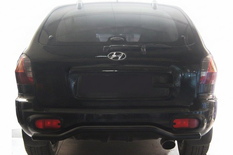 Hyundai Santa Fe 1 2000–2006 Zadný ochranný oblúk AK004 Black (nerez) Image