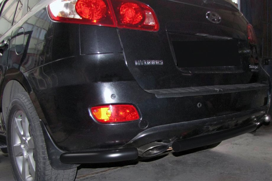 Hyundai Santa Fe 2 2006–2012 Zadné rohové diely k stredovej oblúku AK0073 Black (2 ks, nerez) Image