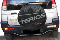 Daihatsu Terios 2003–2005 Zadný ochranný oblúk AK007 Black (nerez) fotografia 1