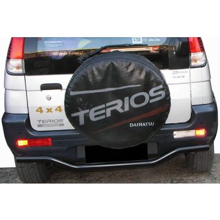 Zadný ochranný oblúk AK007 Black (nerez) Daihatsu Terios 2003–2005