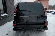 Toyota Land Cruiser Prado 120 2002–2009 Zadné dvojité rohové oblúky AK003-2 Black (2 ks, nerez) fotografia 2