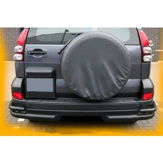 Zadné dvojité rohové oblúky AK003-2 Black (2 ks, nerez) Toyota Land Cruiser Prado 120 2002–2009 fotografia 4