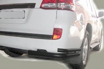 Toyota Land Cruiser 200 2007–2021 Zadné rohové chrániče AK003-Double Black (2 ks, nerez) fotografia 1