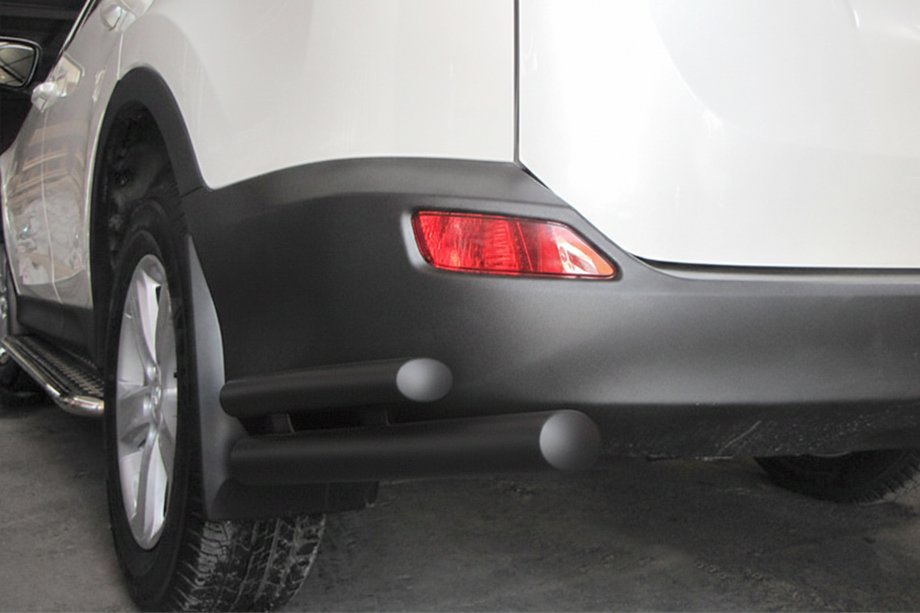 Toyota Rav 4 2013–2018 Zadné rohové oblúky AK003-dvojité Black (nerez) Image