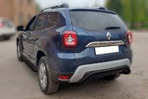 Renault Duster 2018–2024 Zadný ochranný rám AK007 Black (nerez) fotografia 1