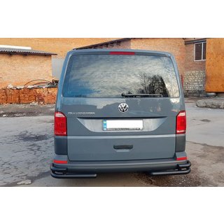 Zadné rohové chrániče AK003-Double Black (2 ks, nerez) Volkswagen T6 2015–2024 fotografia 3