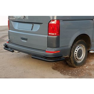Zadné rohové chrániče AK003-Double Black (2 ks, nerez) Volkswagen T6 2015–2024 fotografia 1