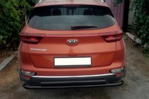 Kia Sportage 2015–2021 Zadný ochranný rám AK002-2 Black (nerez) fotografia 2