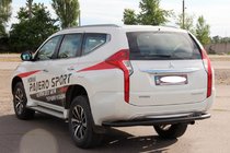 Mitsubishi Pajero Sport 2015– Zadný ochranný oblúk AK005 Black (nehrdzavejúca oceľ) fotografia 2