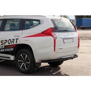 Zadný ochranný oblúk AK005 Black (nehrdzavejúca oceľ) Mitsubishi Pajero Sport 2015– fotografia 1