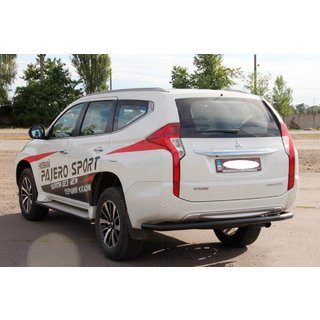 Zadný ochranný oblúk AK005 Black (nehrdzavejúca oceľ) Mitsubishi Pajero Sport 2015– fotografia 2