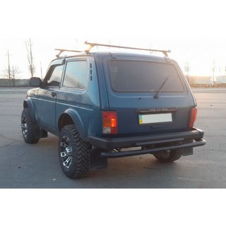 Zadný ochranný oblúk AK002 dvojitý Čierny Lada Niva a Urban 1977– fotografia 1