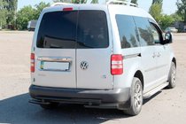 Volkswagen Caddy 2004–2010 Zadný oblúk AK003-2 Black (2 ks, nehrdzavejúca oceľ) fotografia 4