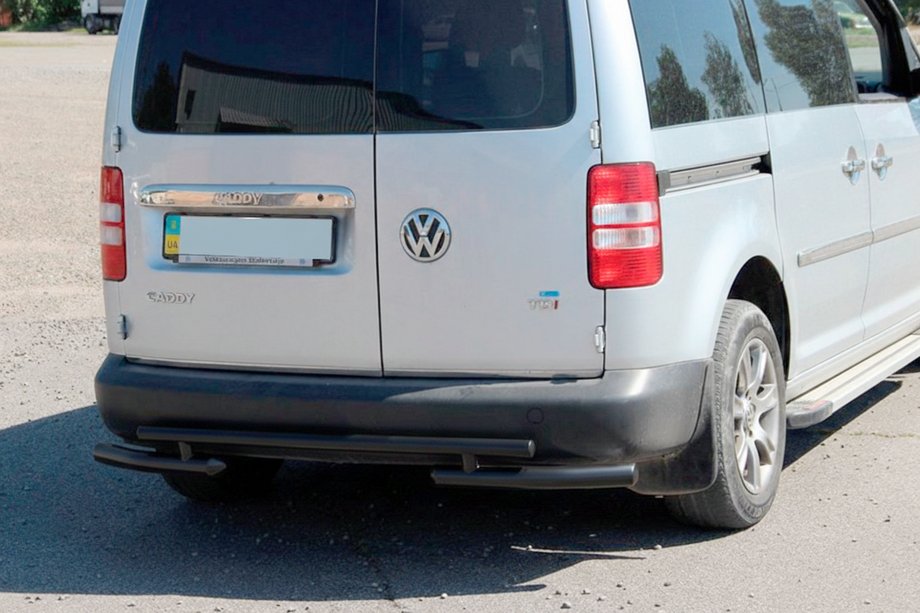 Volkswagen Caddy 2004–2010 Zadný oblúk AK003-2 Black (2 ks, nehrdzavejúca oceľ) Image