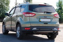 Ford Kuga/Escape 2013–2019 Zadný oblúk AK002-2 Black (nehrdzavejúca oceľ) fotografia 1