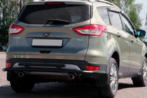 Ford Kuga/Escape 2013–2019 Zadný oblúk AK002-2 Black (nehrdzavejúca oceľ) fotografia 3