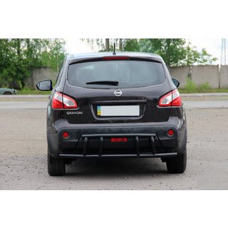 Zadný oblúk AK011 Black (nehrdzavejúca oceľ) Nissan Qashqai 2007–2010 fotografia 1