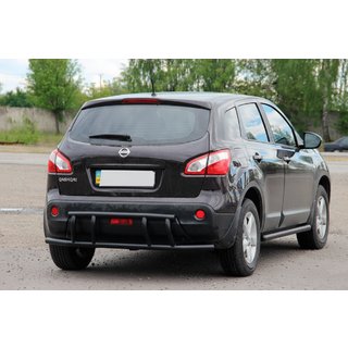 Zadný oblúk AK011 Black (nehrdzavejúca oceľ) Nissan Qashqai 2007–2010 fotografia 2