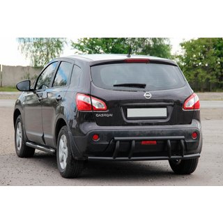Zadný oblúk AK011 Black (nehrdzavejúca oceľ) Nissan Qashqai 2007–2010 fotografia 3