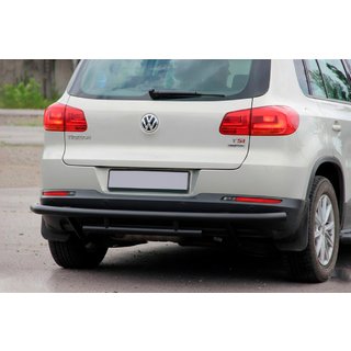 Zadný ochranný rám AK002-2 Black (nerez) Volkswagen Tiguan 2007–2016 fotografia 1