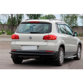 Zadný ochranný rám AK002-2 Black (nerez) Volkswagen Tiguan 2007–2016 fotografia 3