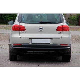 Zadný ochranný rám AK002-2 Black (nerez) Volkswagen Tiguan 2007–2016 fotografia 2
