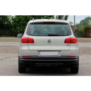Zadný ochranný rám AK002-2 Black (nerez) Volkswagen Tiguan 2007–2016 fotografia 4