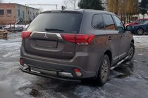 Mitsubishi Outlander 2012–2021 Zadný ochranný oblúk AK004-2 Black (nerez) fotografia 3