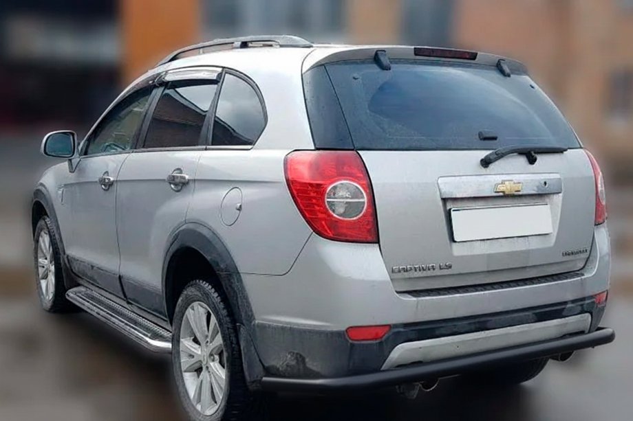 Chevrolet Captiva 2006–2019 Zadný ochranný oblúk AK005 Black (nehrdzavejúca oceľ) Fotografia 1