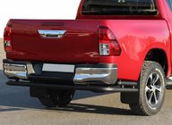 Toyota Hilux 2015– Zadný oblúk AK005-2 Black (nerez) fotografia 3