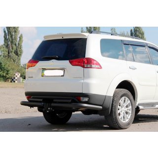 Zadná ochrana nárazníka AK003-Special Black (2 ks, nerez) Mitsubishi Pajero Sport 2008–2015 fotografia 1