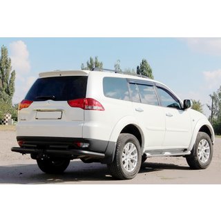 Zadná ochrana nárazníka AK003-Special Black (2 ks, nerez) Mitsubishi Pajero Sport 2008–2015 fotografia 3