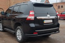 Toyota Land Cruiser Prado 150 2009–2023 Zadná ochranná tyč AK005-2 Black (nerez) fotografia 1