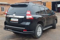 Toyota Land Cruiser Prado 150 2009–2023 Zadná ochranná tyč AK005-2 Black (nerez) fotografia 4