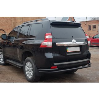 Zadná ochranná tyč AK005-2 Black (nerez) Toyota Land Cruiser Prado 150 2009–2023 fotografia 1